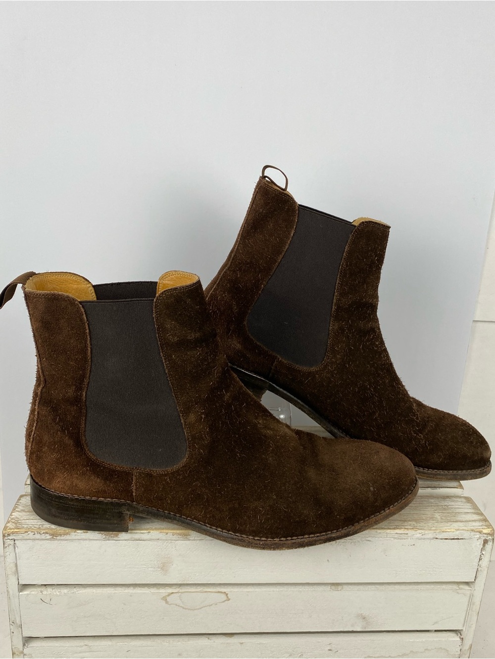 Beckett Simonon Brown Suede Chelsea Boots